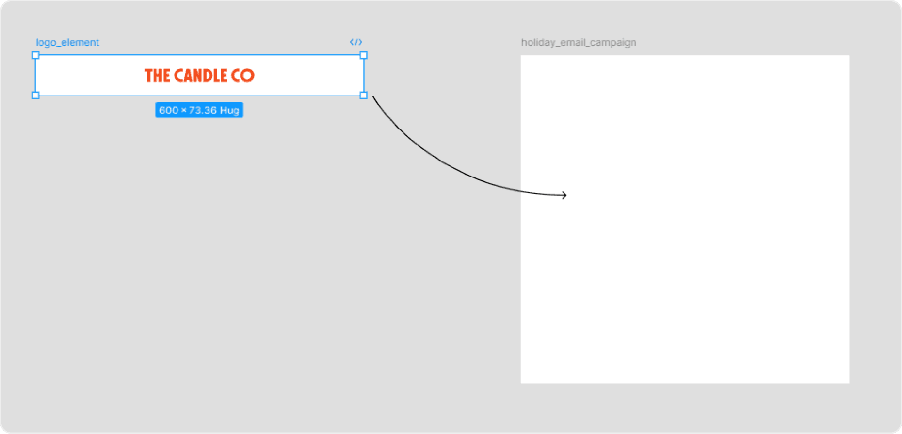 Drop header into canvas