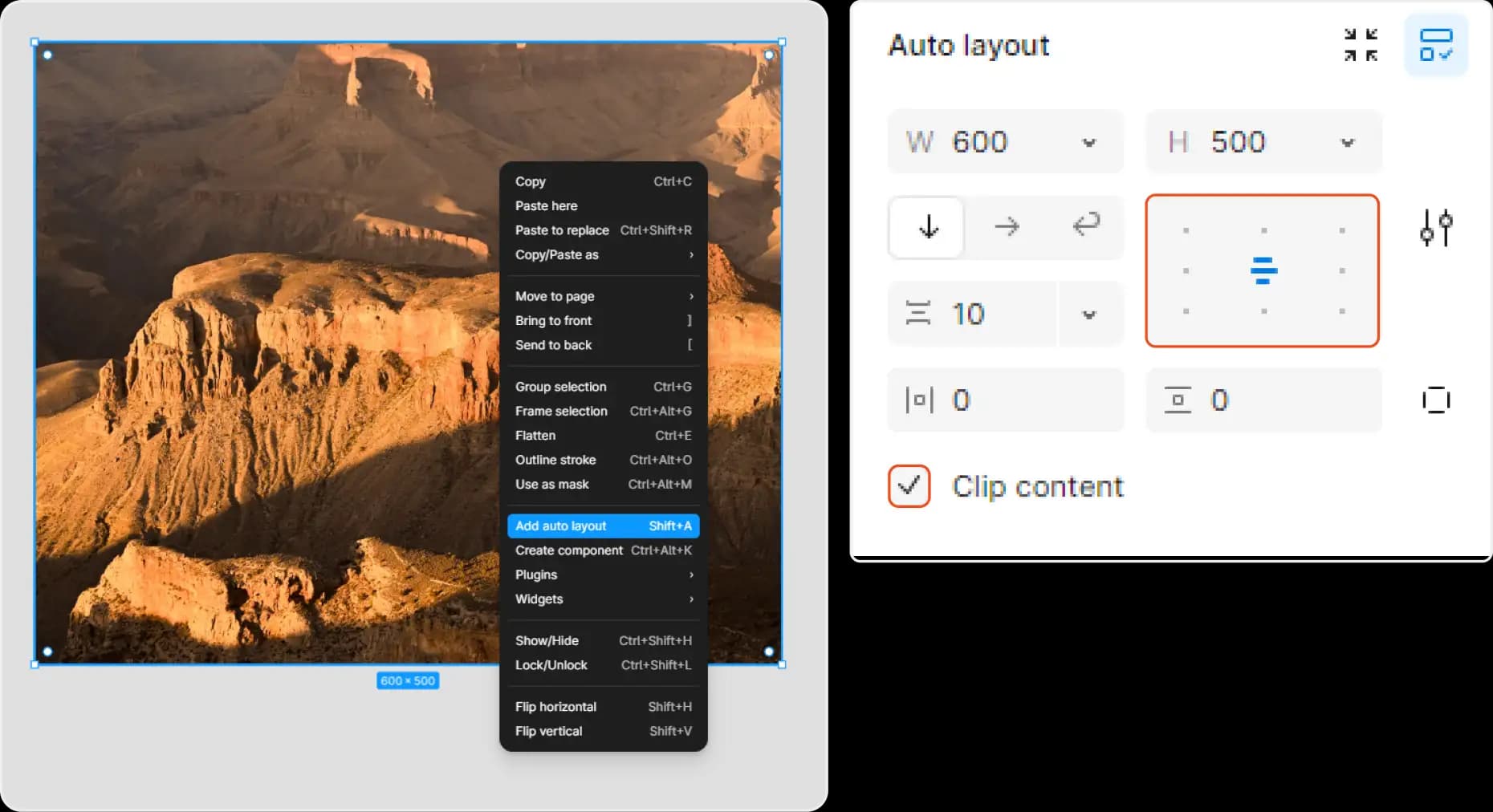 Image inside auto layout