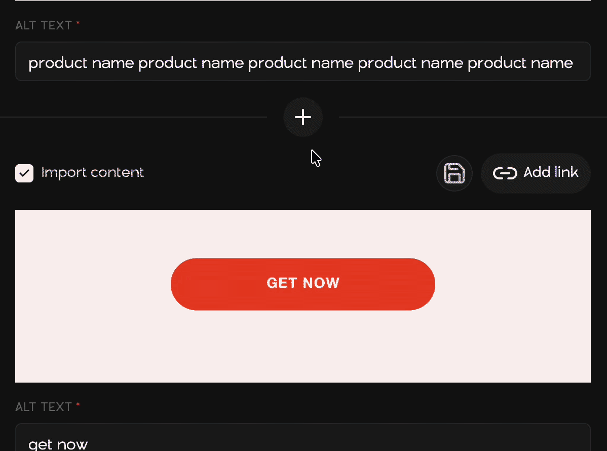 Importing a Klaviyo content block between email sections